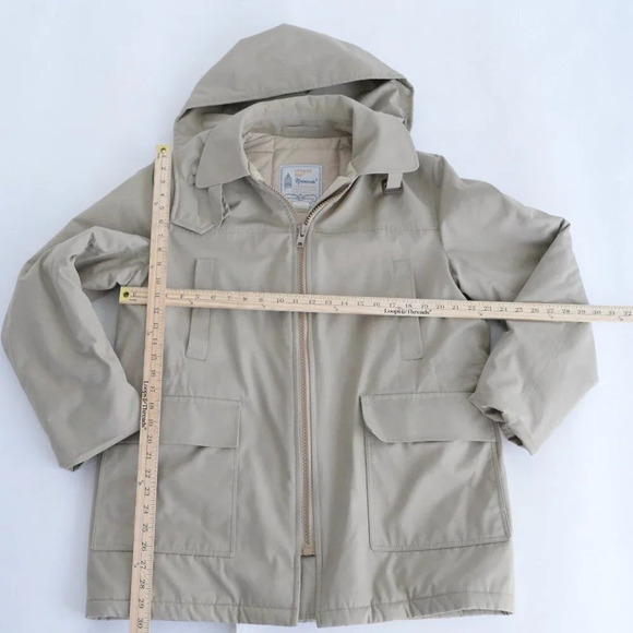 Vintage London Fog  Maincoats Tan Zip Up Puffer Winter Coat Size 42 - Picture 4 of 14